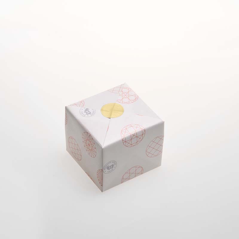 江戸切子 堀口硝子✩秀石 金赤色被せ 八角籠目 蓋物 【 美品 】 2025年