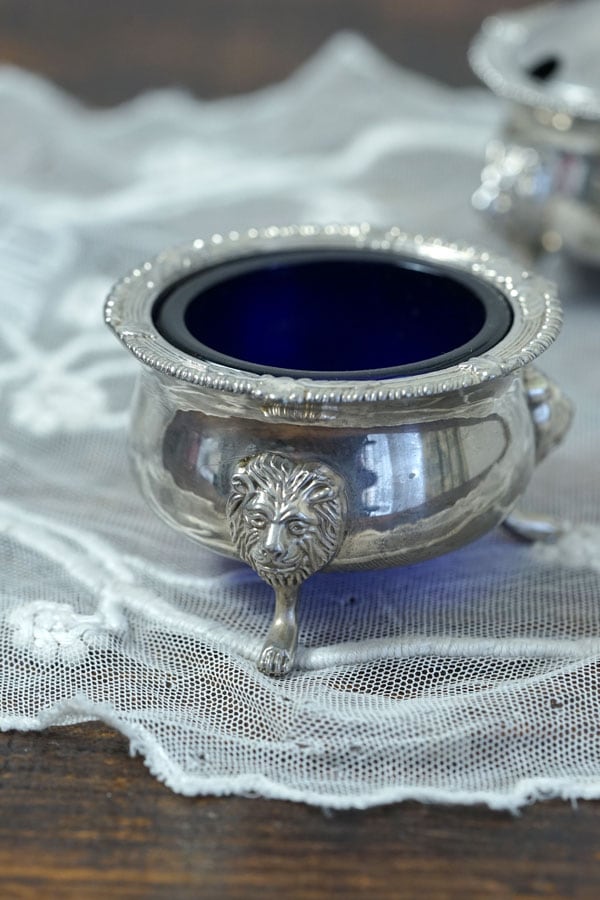 アンティークのシルバープレートソルト＆マスタード入れ gc-1550の通販