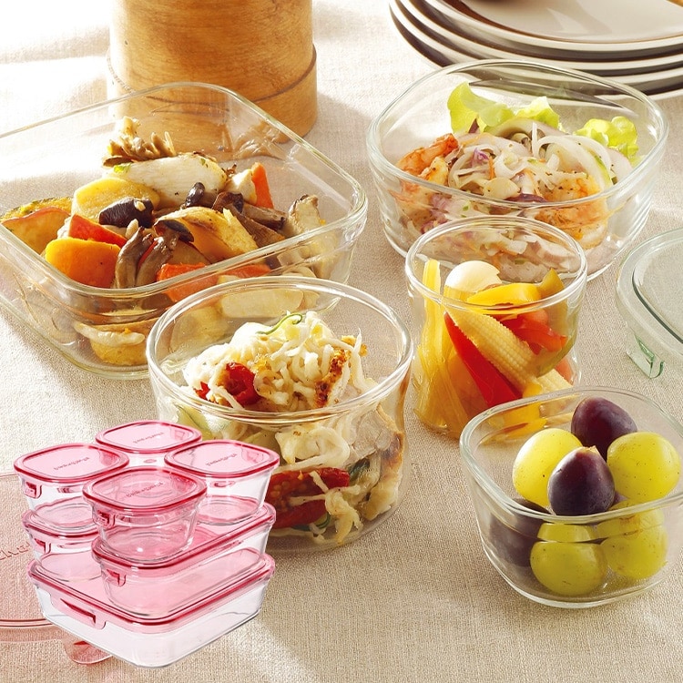 iwaki 耐熱ガラス製保存容器 7点 PSC-PRN-G7｜SIMPLE STYLE (シンプル