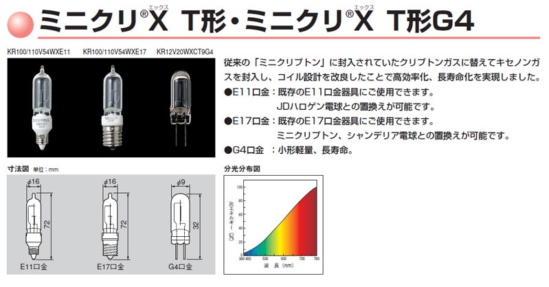 生産終了品・代替品あり】KR100/110V54WXE17A | 東芝(TOSHIBA) 16ミリ