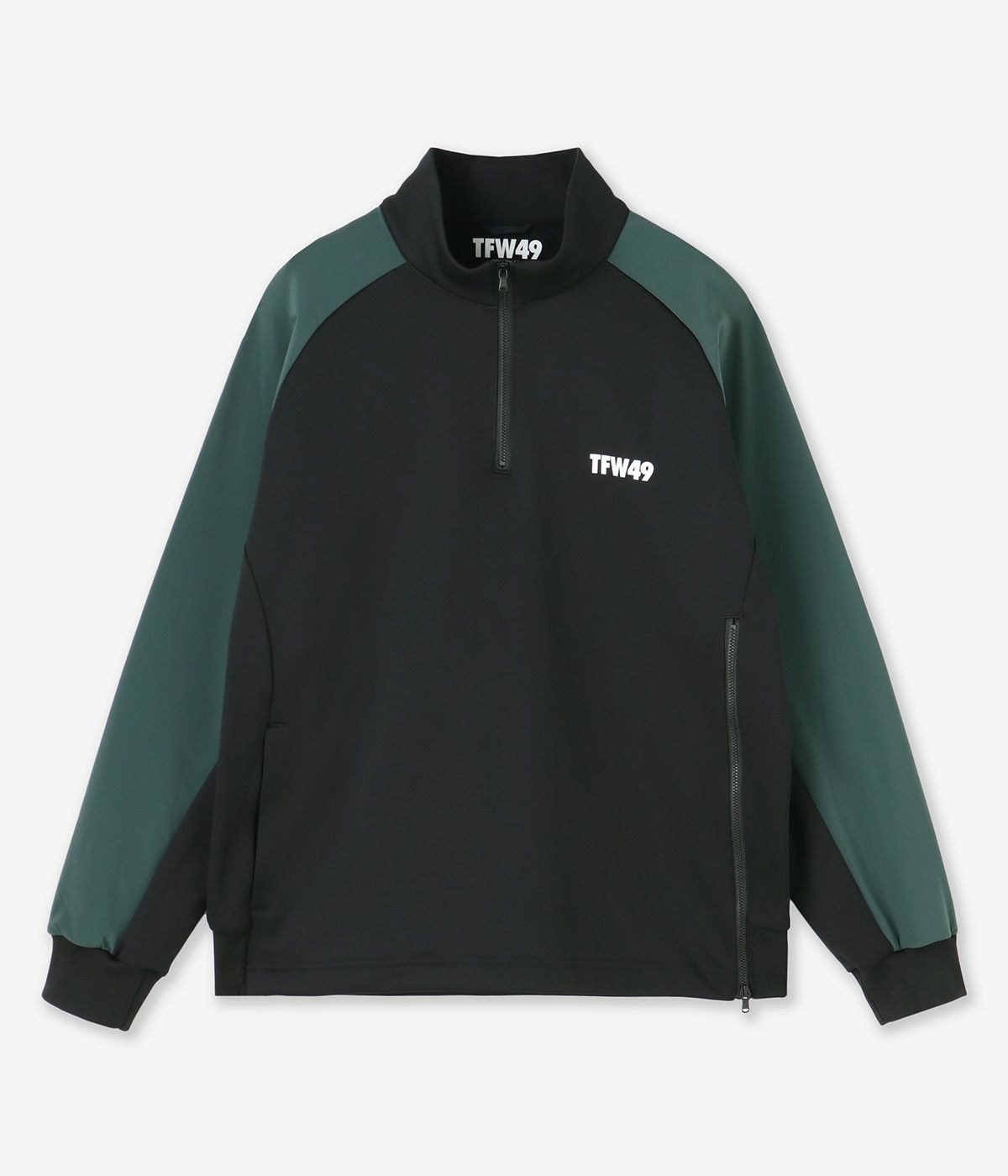 TFW49 ハーフジップ モックネック カーキ ブラック XL TFW49 ハーフ