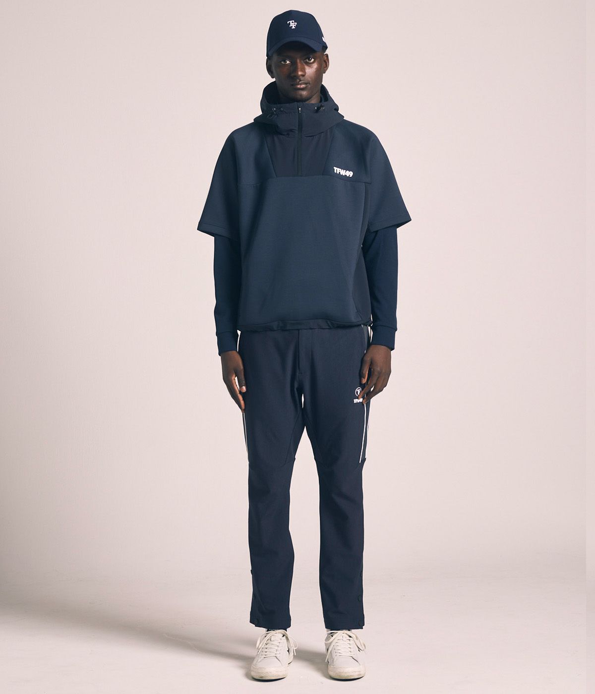 TFW49 / T102520031 / CARDBOARD MATERIAL SHORT SLEEVE HOODIE (2色