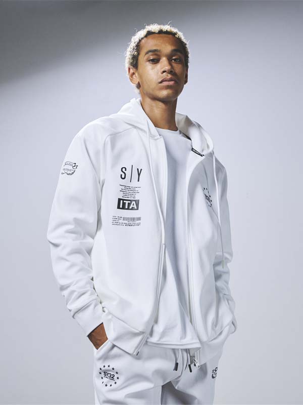 14504 MULTI LOGO HIGH QUALITY ZIP HOODIE (2色展開) / SY32 by SWEET