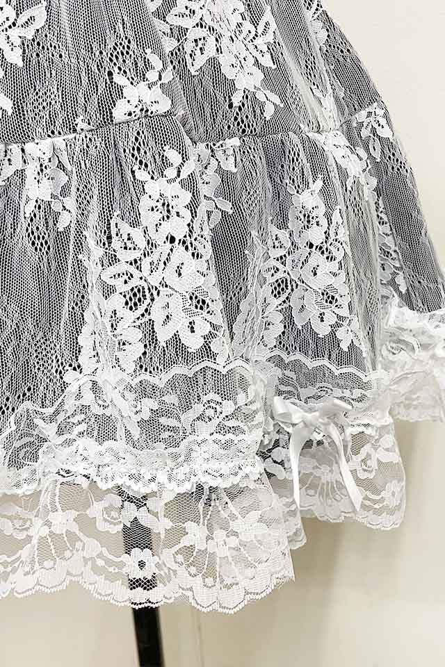 Princess Melody】レース重ねスカパン - BLK/ホワイト size-F | 地雷系