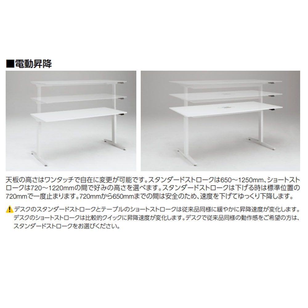 上下昇降デスク オカムラ スイフトネックス 幅2100×奥行1100mm
