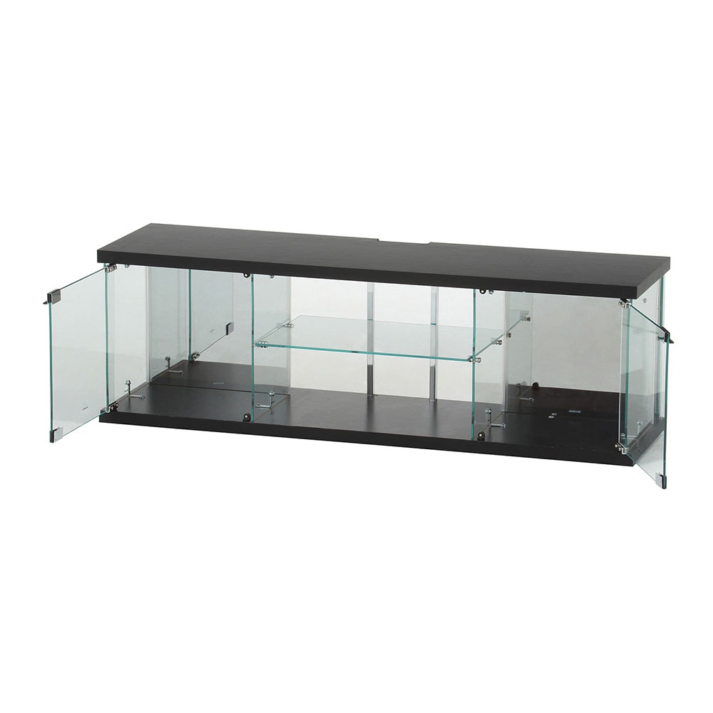 ガラスコレクションTVボード キャスター付き ディスプレイケース