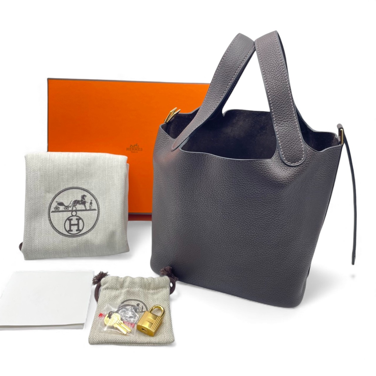 エルメス ピコタンロック PM エベンヌ バレニアフォーブル ゴールド