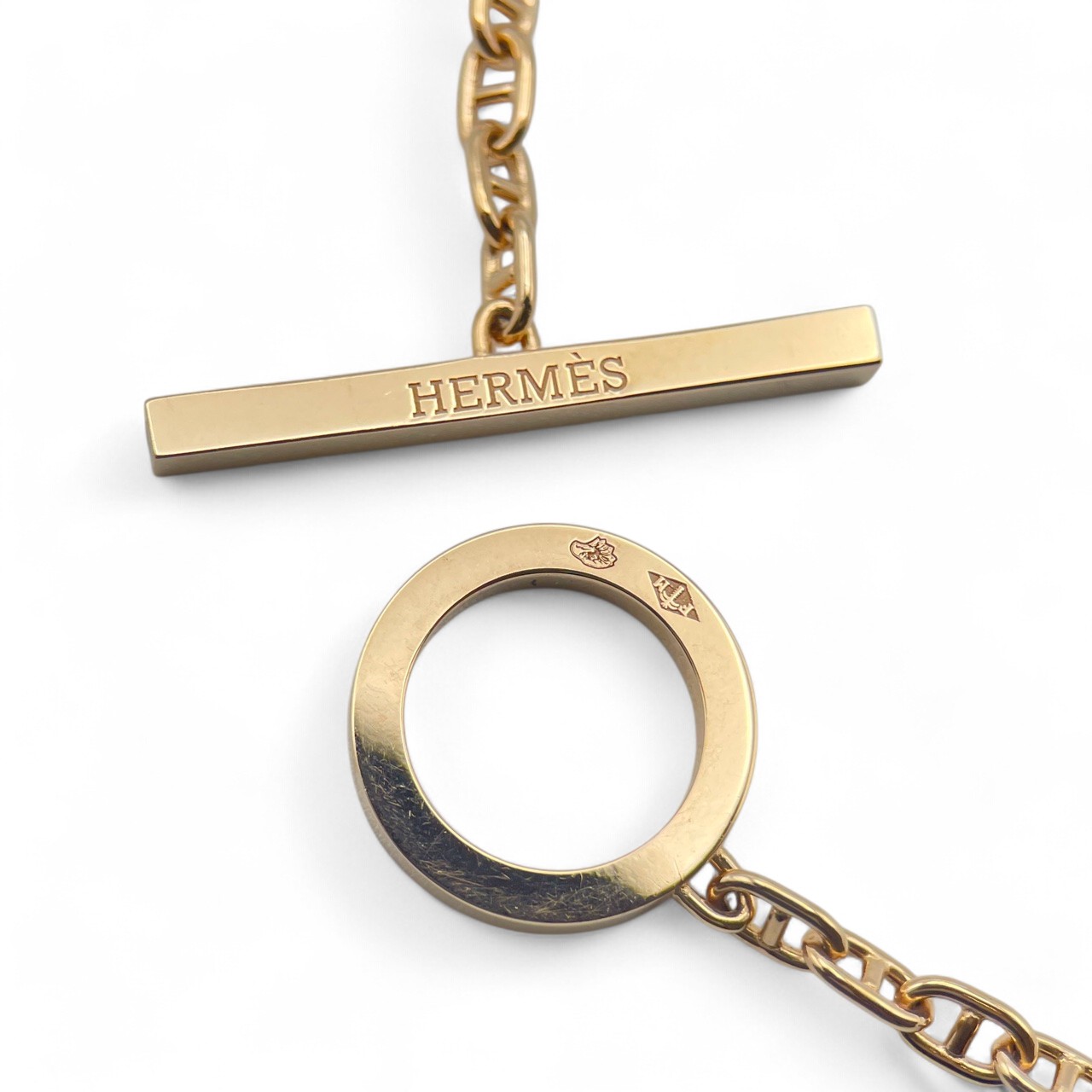 エルメス シェーヌ・ダンクル コントゥール ブレスレット ピンク