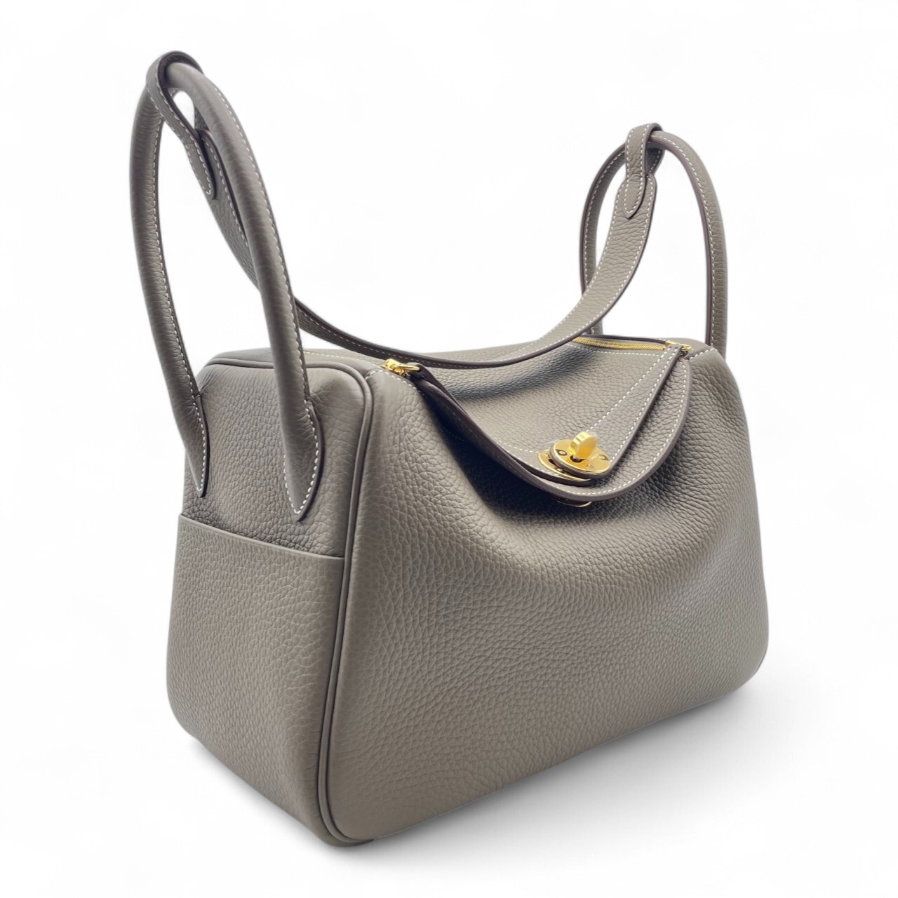 エルメス リンディ 26 エトゥープ トリヨンクレマンス ゴールド金具 K