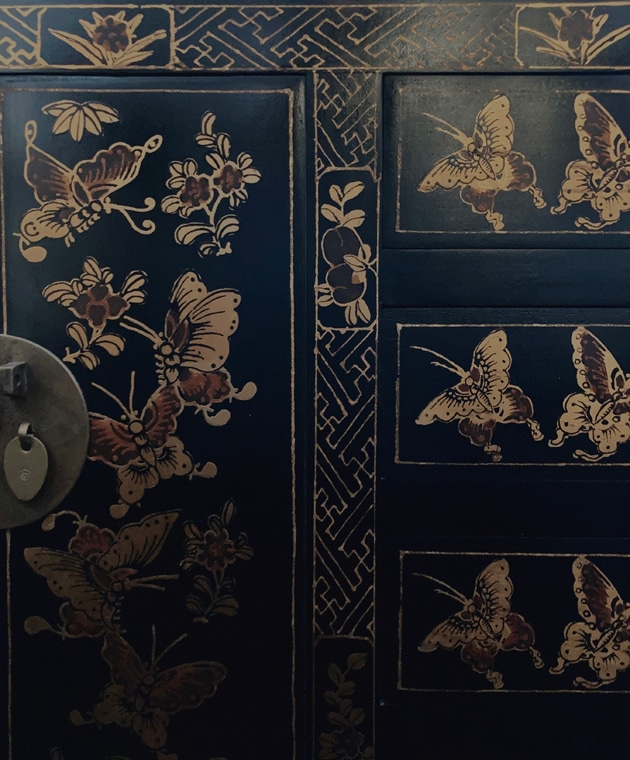 金彩蝶々のダブルチェスト | シノワズリ シノワズリー chinoiserie