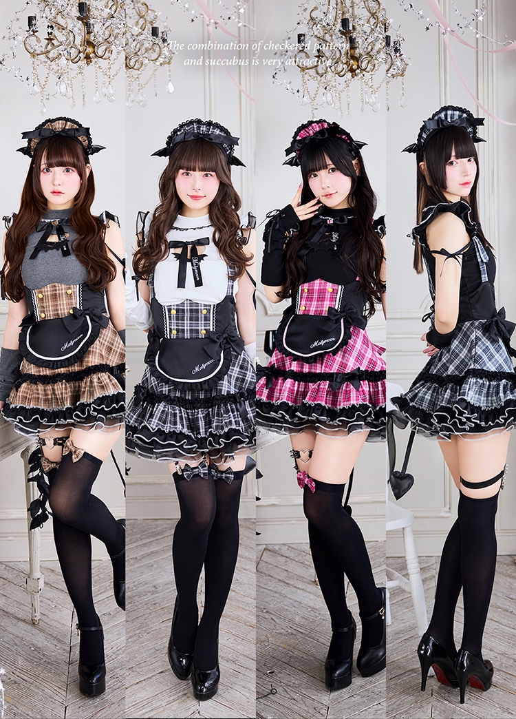 ガーリーロックサキュバスメイドハロウィンコスプレMalymoon/マリー