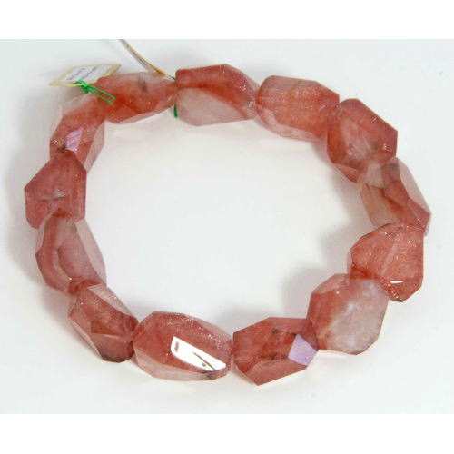 ストロベリークォーツラフカットブレスレット Aグレード｜マライカ公式通販