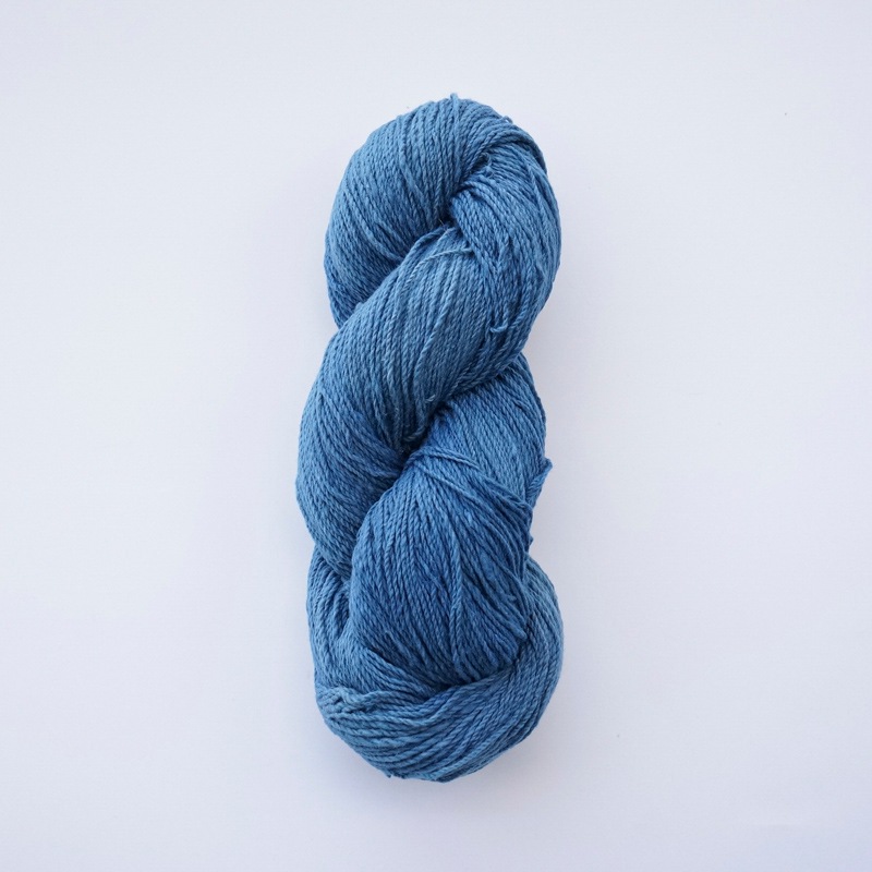 ガラ紡糸｜317/2番手糸 淡藍 100g｜益久染織研究所 ネットストア