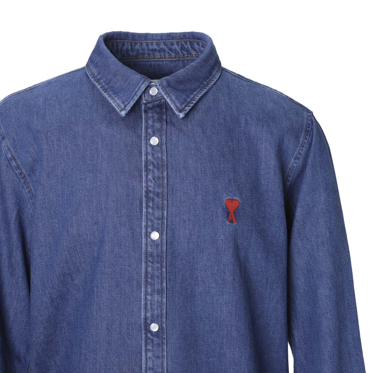 AMI ALEXANDRE MATTIUSSI アミ デニムシャツ/CHEMISE AMI DE COEUR MID