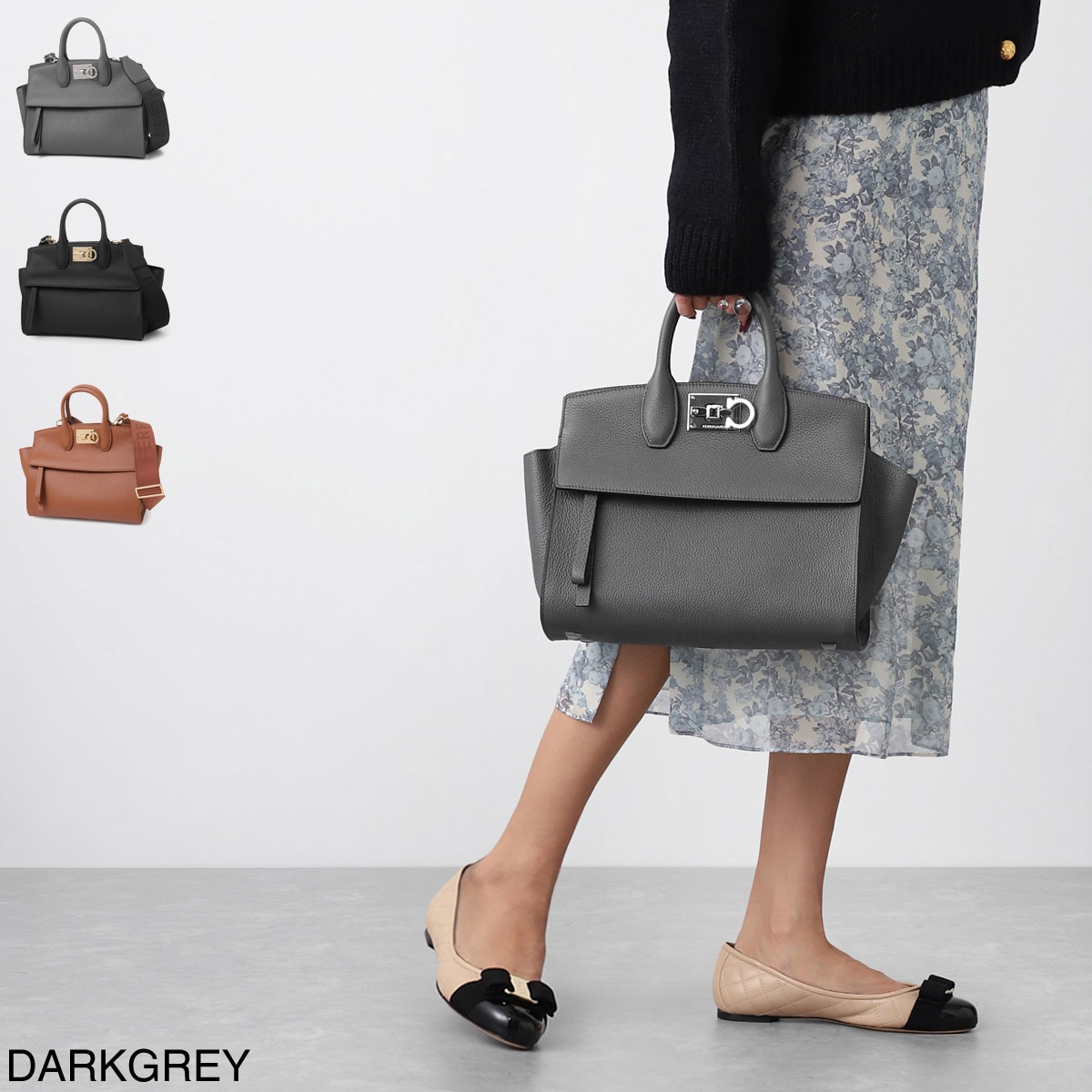 FERRAGAMO フェラガモ ハンドバッグ 2WAY/ショルダーバッグ/STUDIO