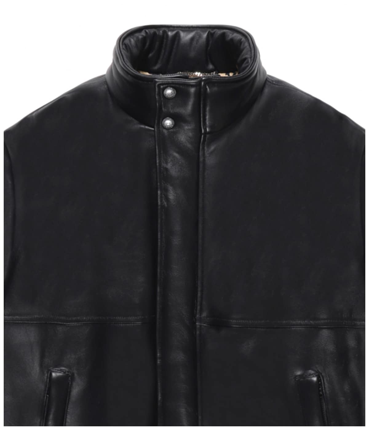 LEATHER PUFFER JACKET (TYPE-2)【BLACK】｜WACKO MARIA｜MELTING POT