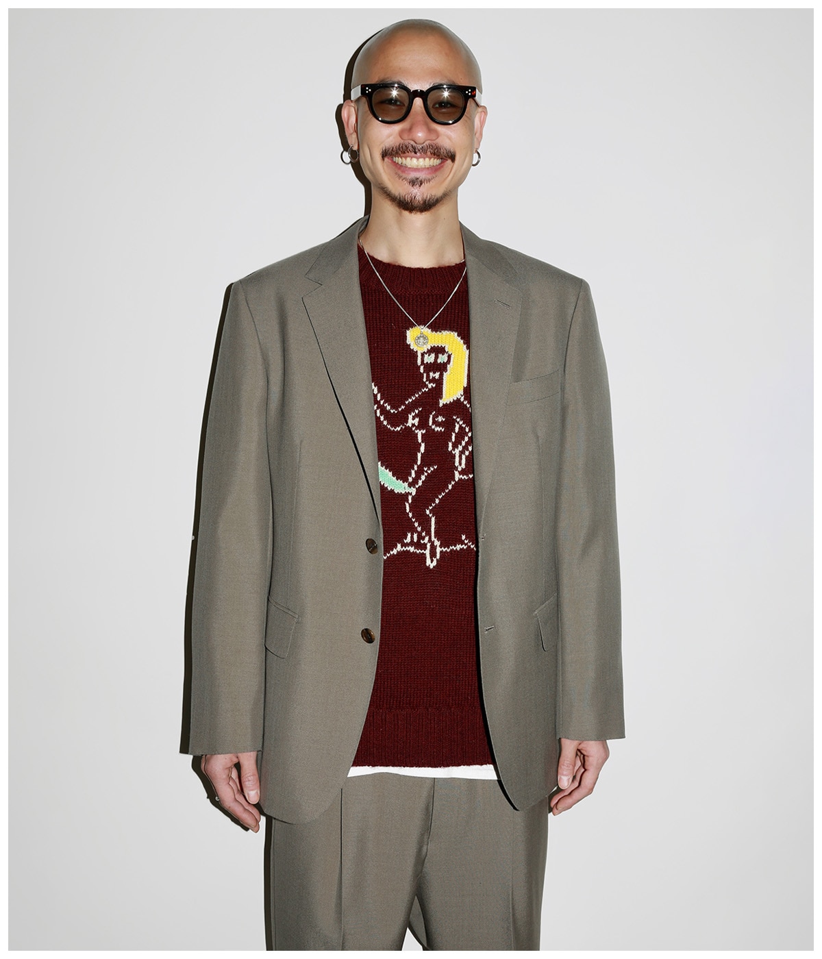 DORMEUIL / PLEATED TROUSERS (TYPE-1)【GRAYGREEN】｜WACKO MARIA