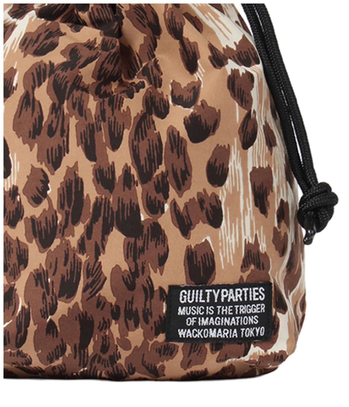 LEOPARD DRAWSTRING BAG【BEIGE】｜WACKO MARIA｜MELTING POT（正規