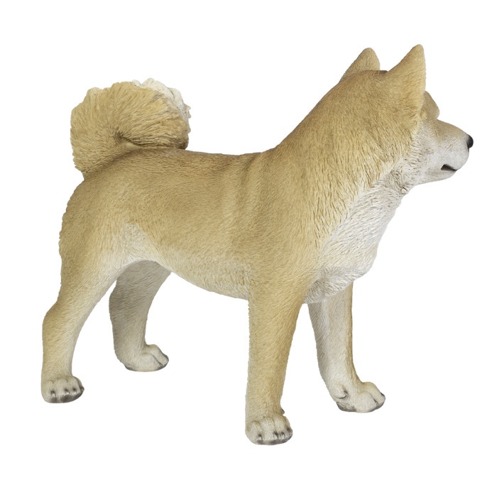 置物 左向きに立つ柴犬 イヌ 大 高さ41.5cm woobia ウービア 大きい