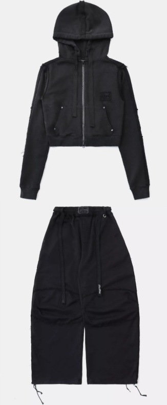 BADBLOOD セットアップ フーディ＆スウェットパンツ Low Edge Hooded