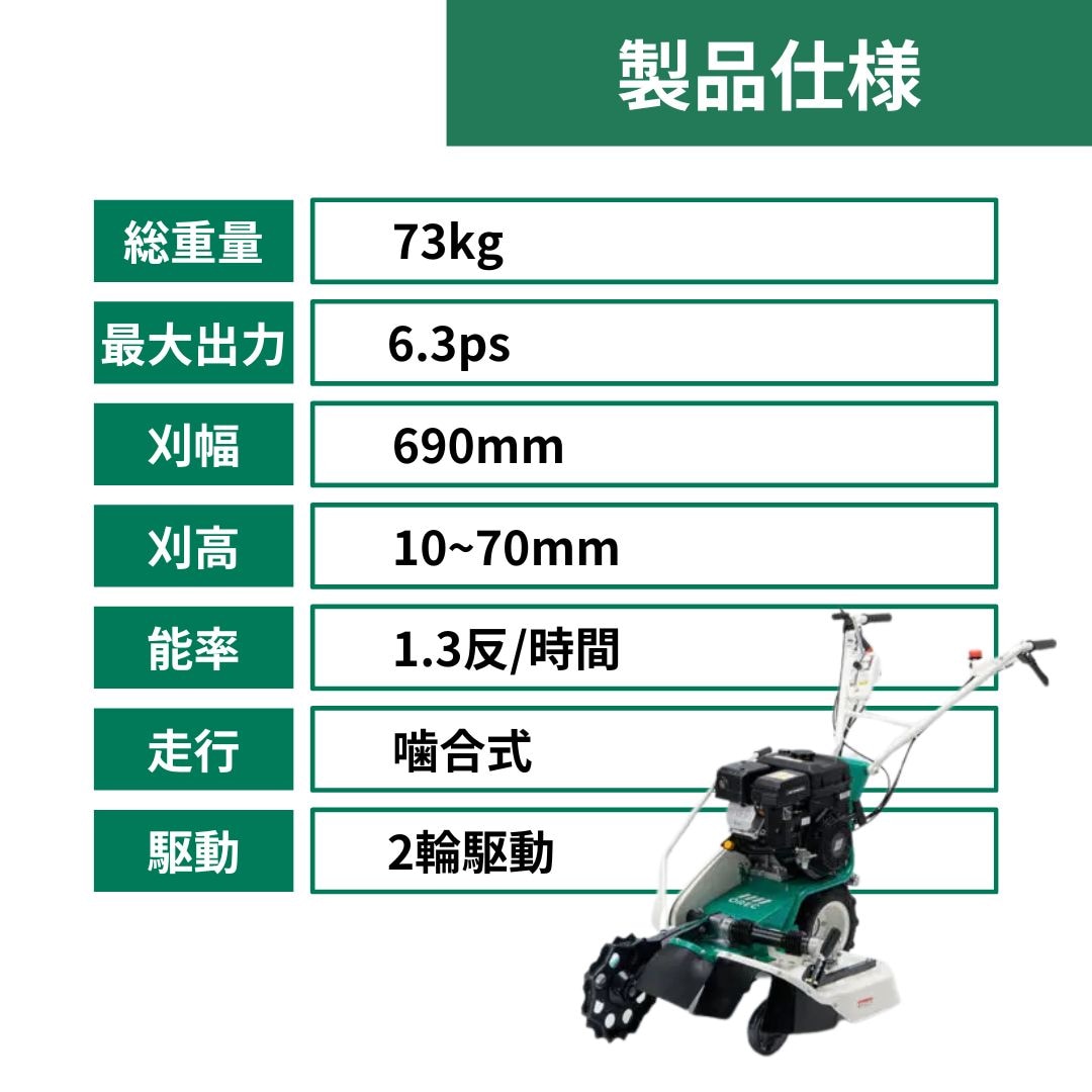 ウィングモア 自走二面あぜ草刈機 WM746F/M(OR) オーレック OREC 自走
