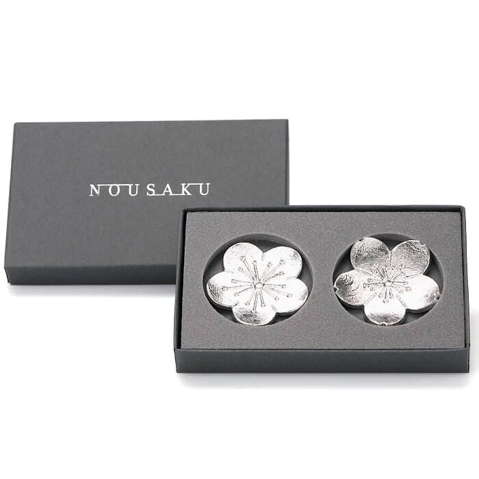 ほんの気持ちギフト（箸置-「花ばな」梅・桜2ヶセット）｜錫製雑貨・酒