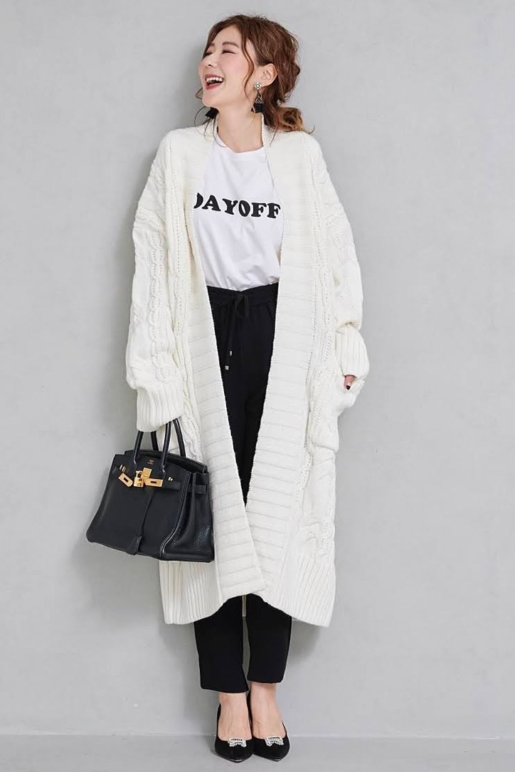 ロングニットカーディガン【残り3点】 | TOPS | OBLI
