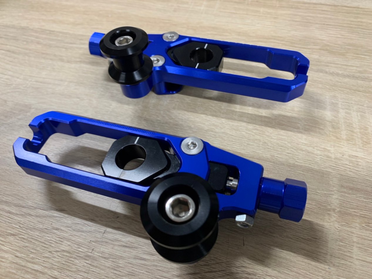 XSR155/125 アルミCNC チェーンアジャスター2／ブルー GPTECH-CHAINADJ