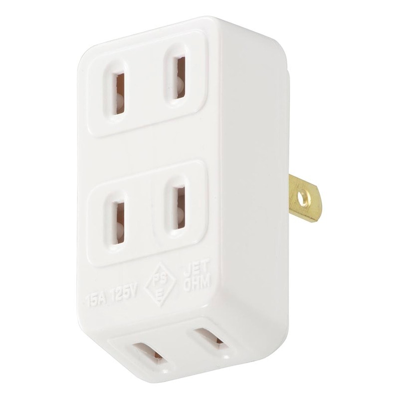 3口L型タップ 白｜HS-HL3/W 06-5381｜通販ならオーム電機ダイレクト