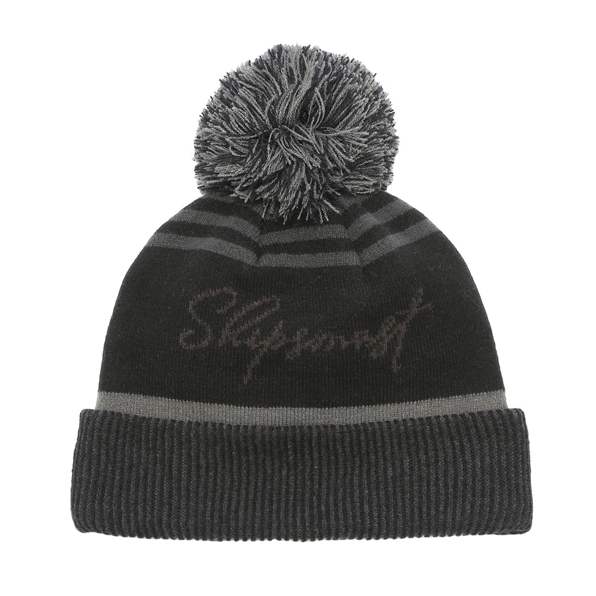 ポンポンロゴビーニー【ブラック】 | PlusM Online Shop プラスエム
