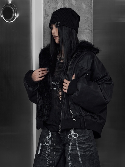 Rosen Kreuz】LAYERED REVERSIBLE FUR BLOUSON | OUR BRAND,Rosen