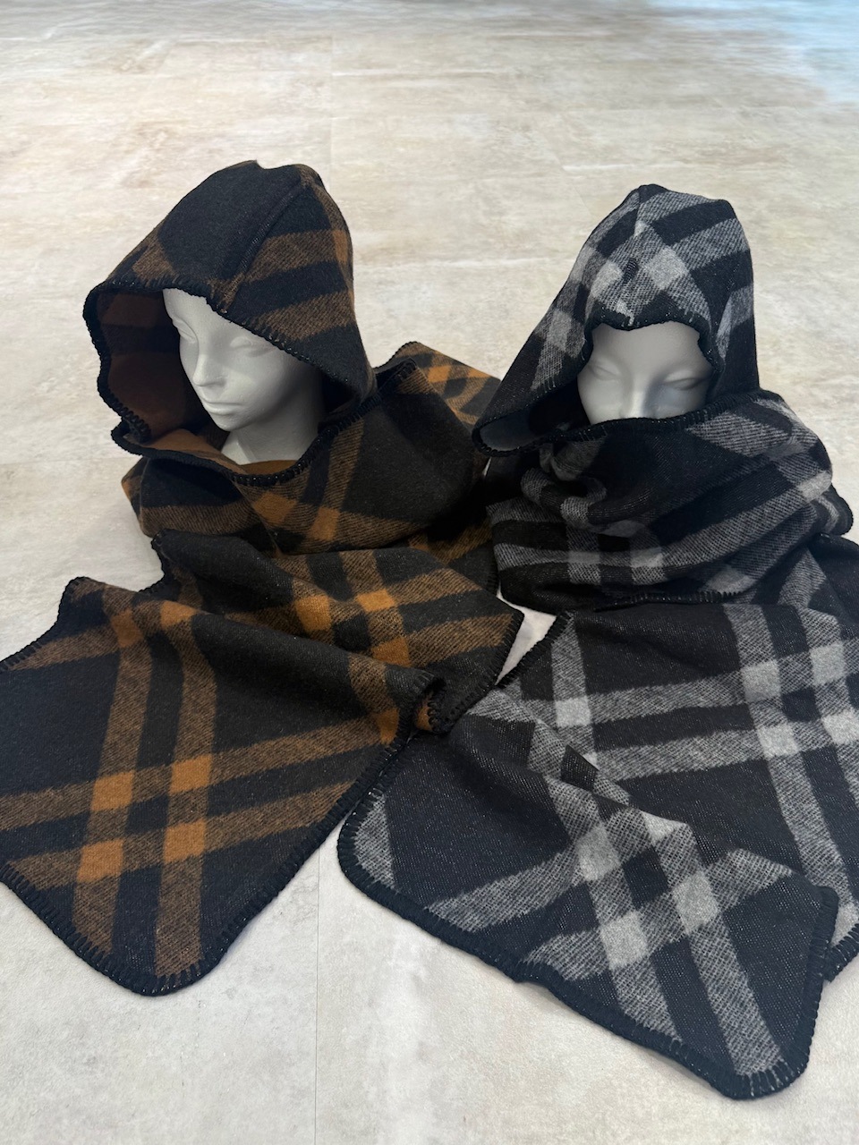 受注制【Nerd out XU】knit hood muffler / 【ナードアウトエックス