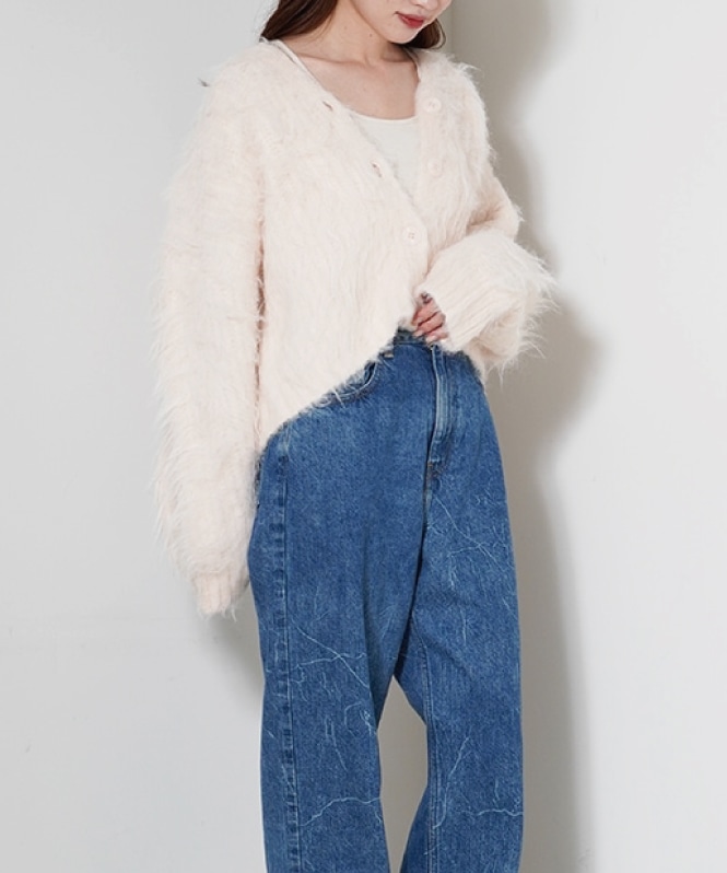 シャギーニットカーディガン | TOPS,ニット | ROOM903 online