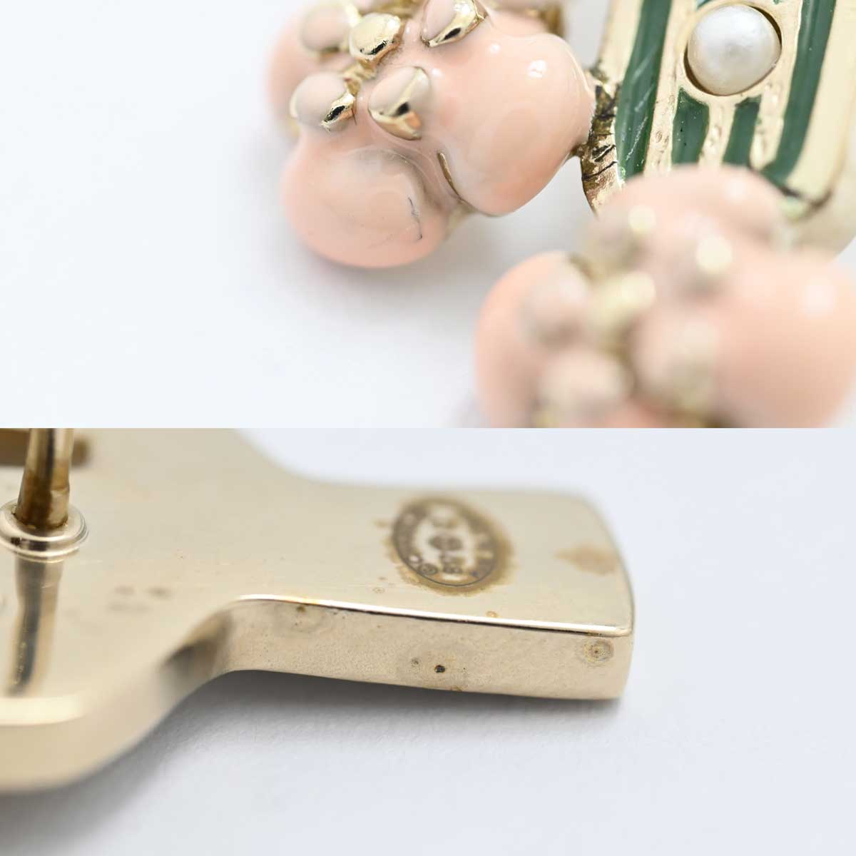 シャネル CHANEL サボテン ピンブローチ カメリア ココマーク フェイク