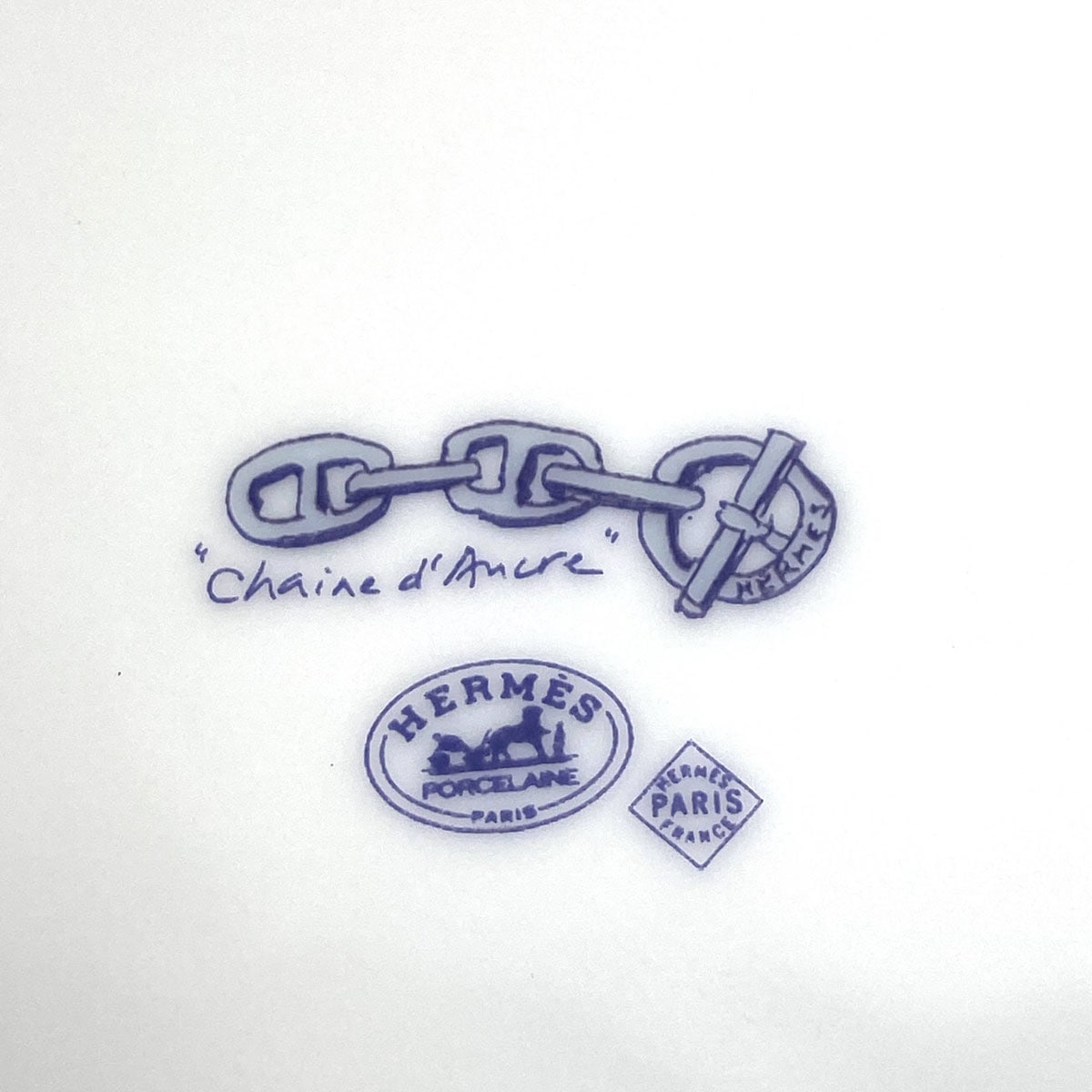 HERMES エルメス シェーヌダンクル お皿 陶器 プレート ホワイト