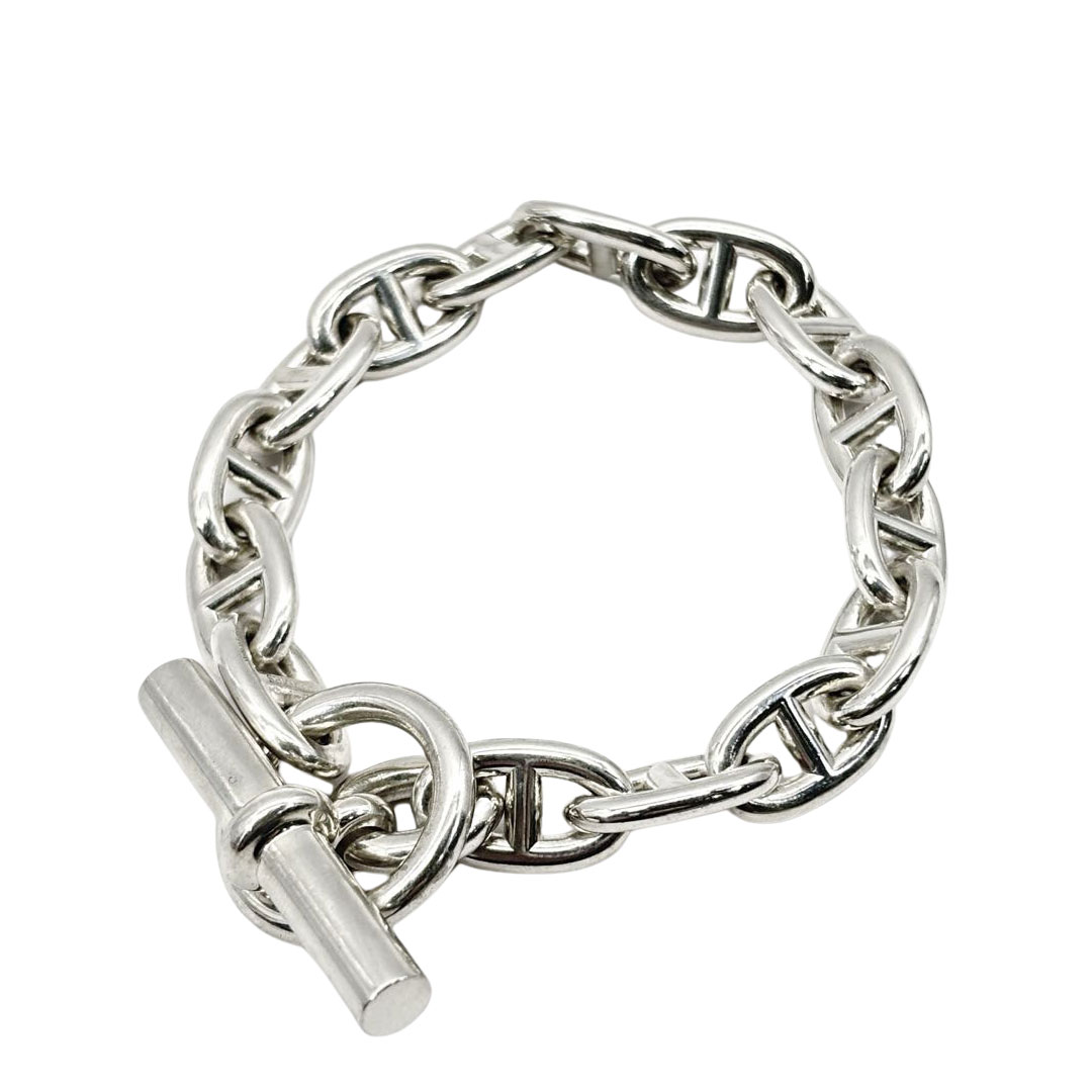 HERMES エルメス ブレスレット シェーヌダンクルMM 15コマ Ag925
