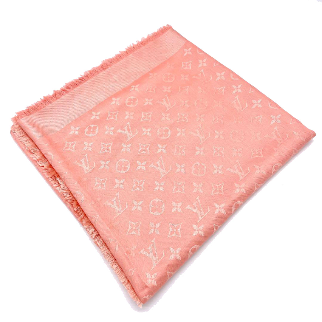 LOUIS VUITTON ルイヴィトン ショール モノグラム シルク ウール