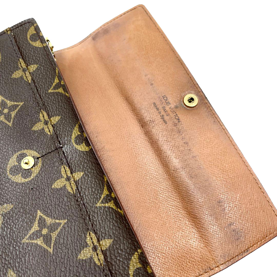 LOUIS VUITTON ルイヴィトン 二つ折り ホック式 長財布 モノグラム