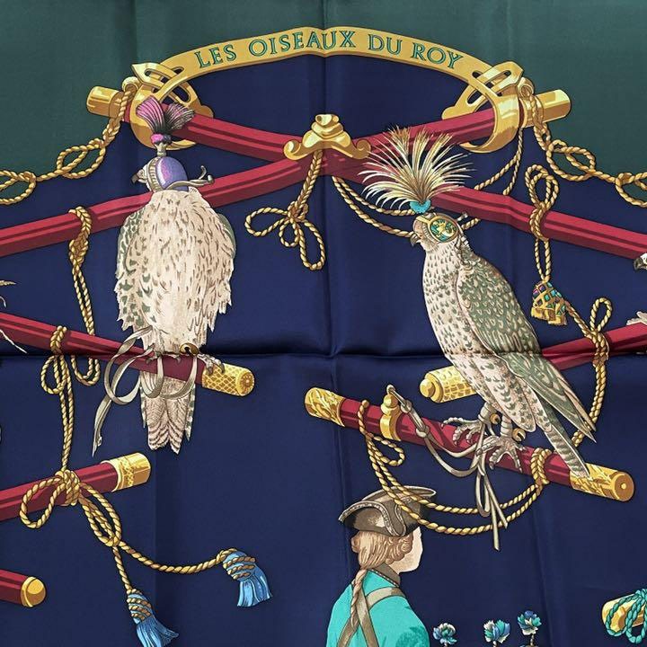 うゆ様用エルメス 1円 エルメス カレ LES OISEAUX DU ROY(王の鳥