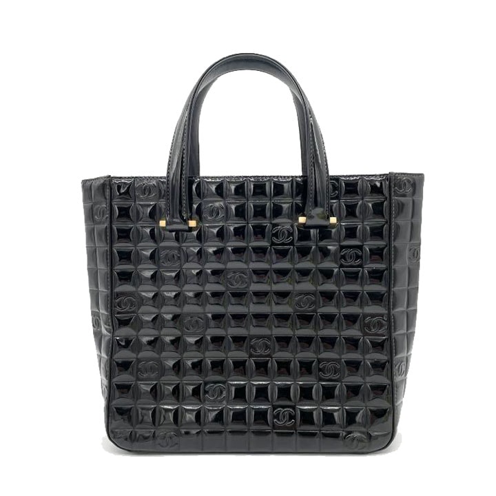 CHANEL シャネル ハンドバッグ トートバッグ チョコバー エナメル