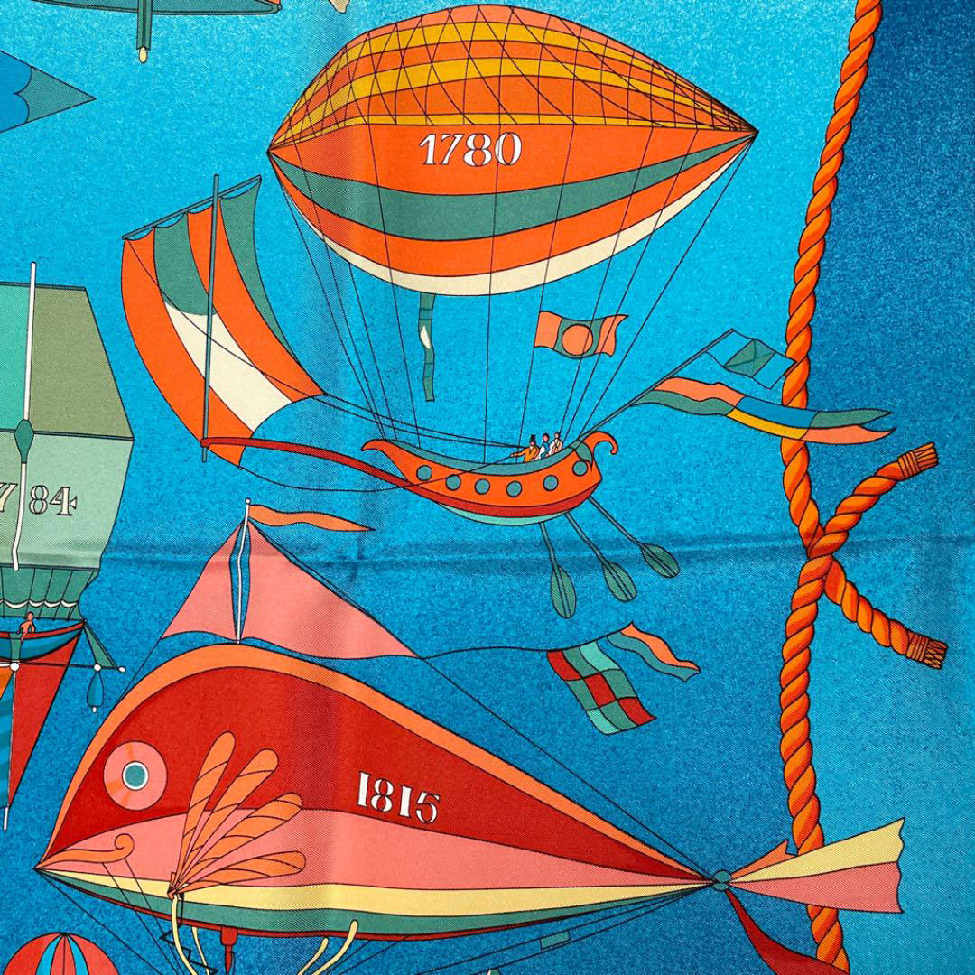 HERMES エルメス スカーフ カレ90 『LES FOLIES DU CIEL （大気の狂気
