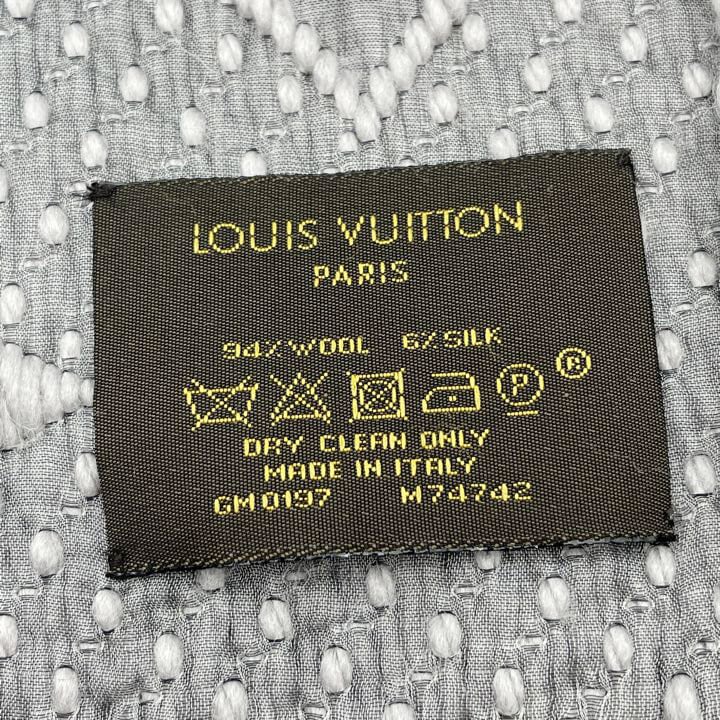 LOUIS VUITTON ルイヴィトン マフラー エシャルプ ロゴマニア ウール