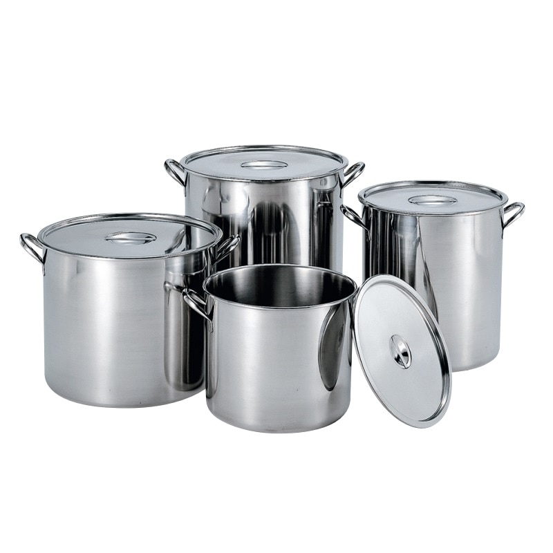HACCP】【NSF】18-8 ストックポット(寸胴鍋) 蓋付 45L SH-2026-45