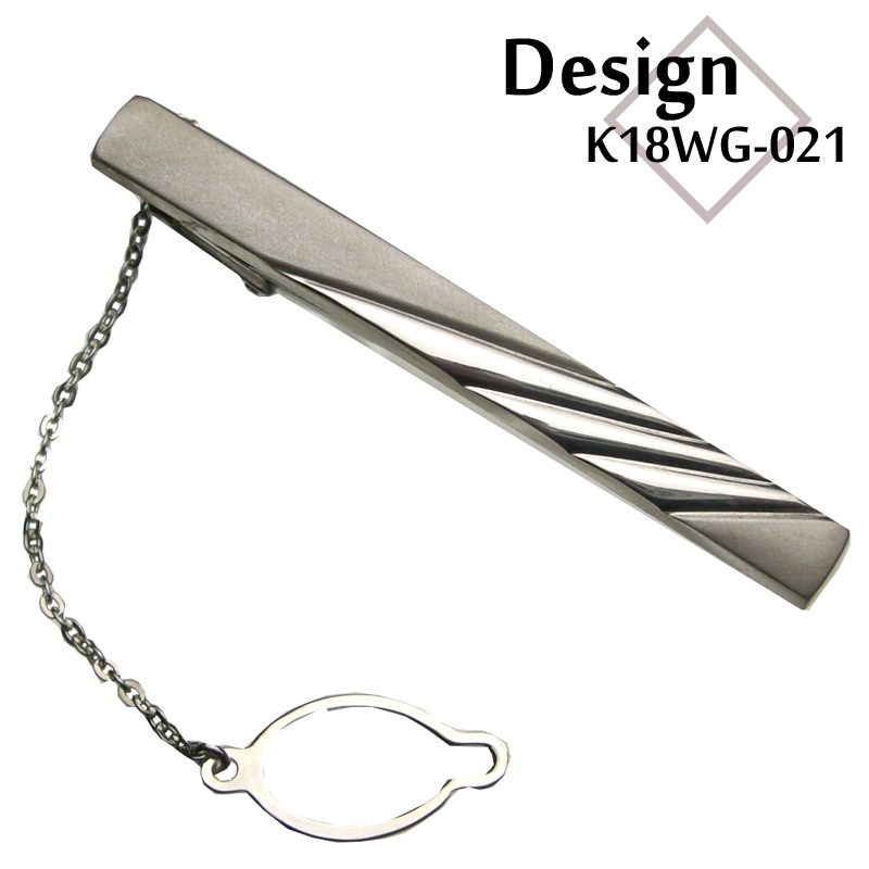 ホワイトゴールドネクタイピン K18WG-021｜貴金属ネクタイピン通販専門