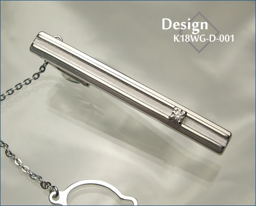 ダイヤネクタイピン K18WG-D-001｜貴金属ネクタイピン通販専門店【紳士屋】