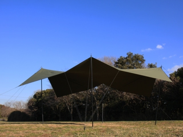 cotton KOKAGE tarp WIDE “BIG SHADOW” ARMY GREEN | Tarp | | SotoLabo