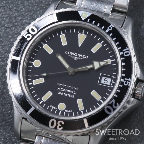 ロンジン アドミラル 200Mダイバー ブラック Ref.L3.502.4 1990年代 w