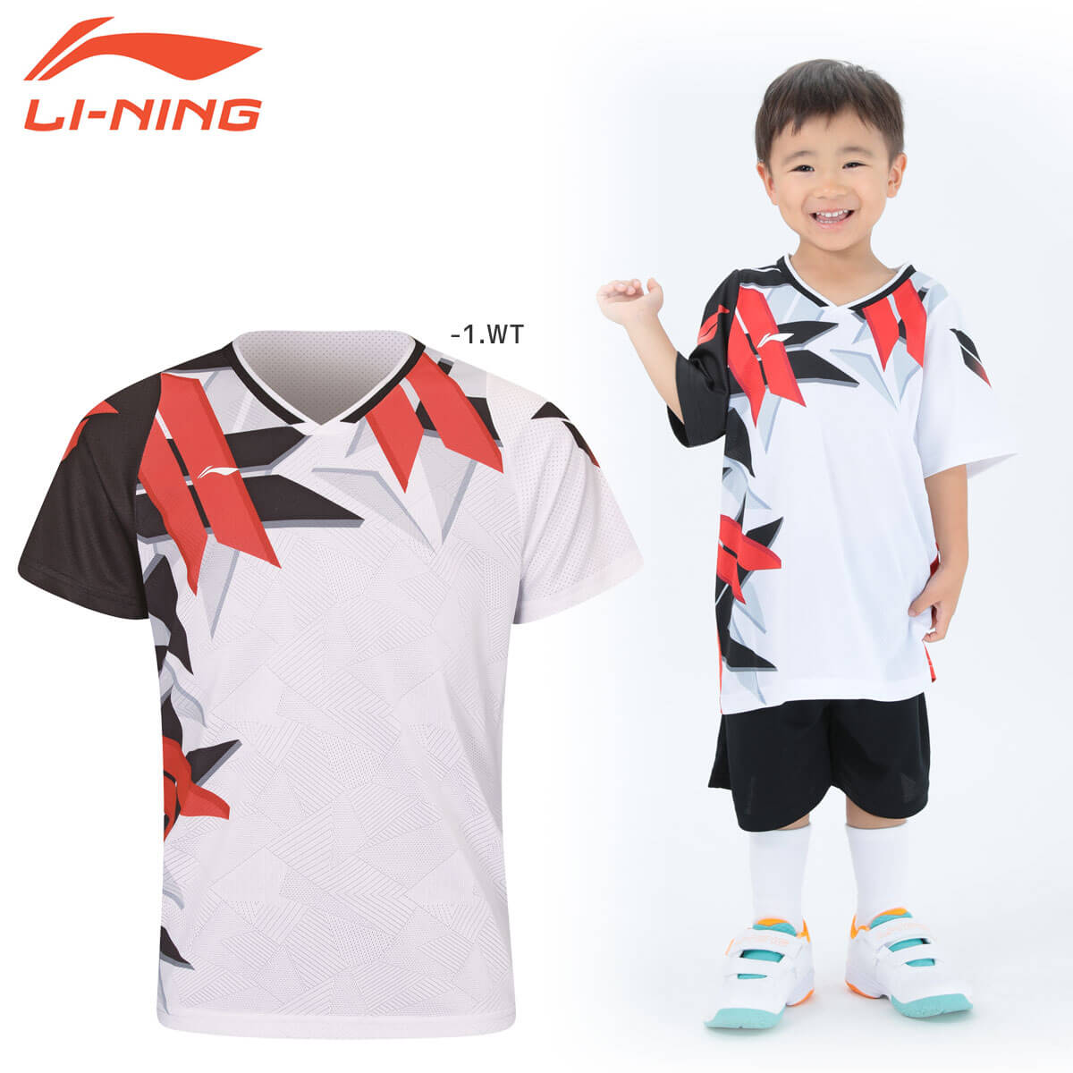LI-NING AAYS246 ゲームシャツ バドミントンウェア(ジュニア) リーニン