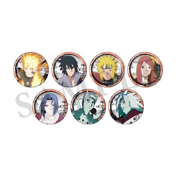 NARUTO ぴえろ 勤労感謝 缶バッジ カカシ イルカ ミライ ガイ 【公式通販】