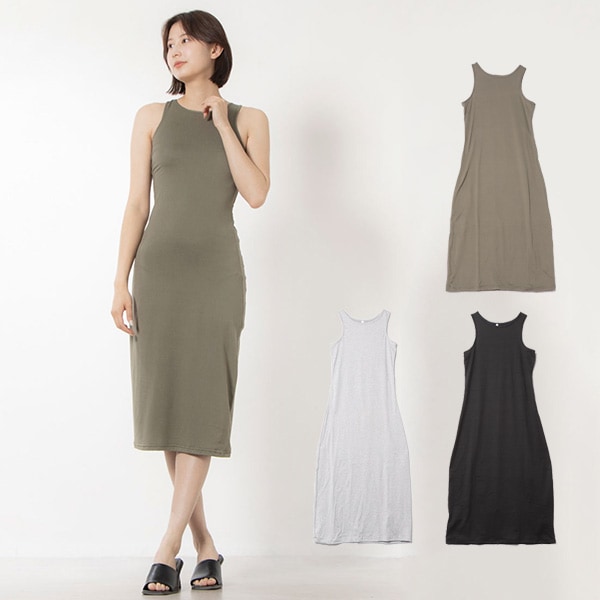 Apolina オリジナルテキスタイル ノースリーブワンピース 美品 Apolina